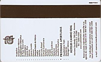 Hotel Keycard Camino Real Generic Back