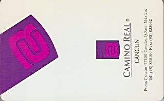 Hotel Keycard Camino Real Cancun Mexico Front