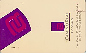 Hotel Keycard Camino Real Cancun Mexico Front
