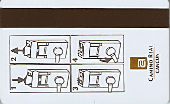 Hotel Keycard Camino Real Cancun Mexico Back