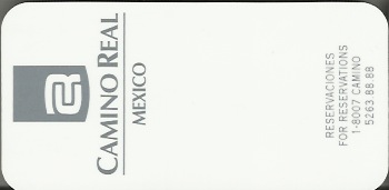 Hotel Keycard Camino Real Mexico City Mexico Front