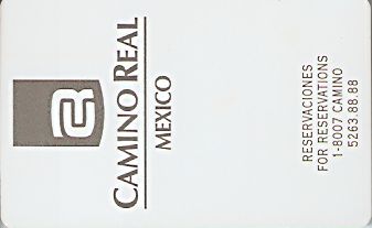 Hotel Keycard Camino Real Mexico City Mexico Front