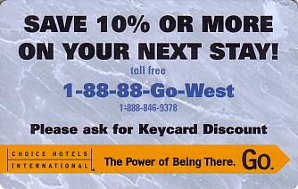 Hotel Keycard Choice Hotels Generic Front