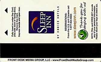Hotel Keycard Choice Hotels Generic Back