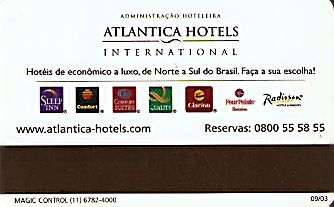 Hotel Keycard Choice Hotels  Brazil Back