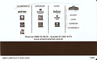 Hotel Keycard Choice Hotels  Brazil Back