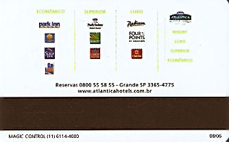 Hotel Keycard Choice Hotels  Brazil Back