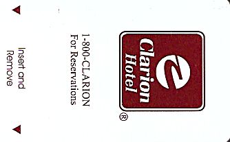 Hotel Keycard Clarion Hotel Generic Front