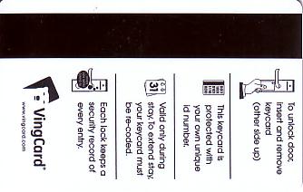 Hotel Keycard Comfort Inn & Suites Generic Back