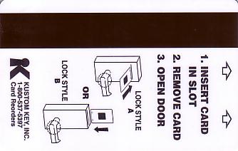 Hotel Keycard Comfort Inn & Suites Generic Back