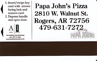 Hotel Keycard Comfort Inn & Suites Arkansas (State) U.S.A. (State) Back