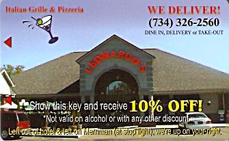 Hotel Keycard Comfort Inn & Suites Michigan (State) U.S.A. (State) Front