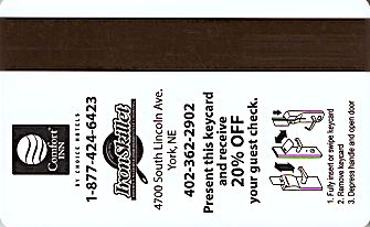 Hotel Keycard Comfort Inn & Suites Nebraska (State) U.S.A. (State) Back