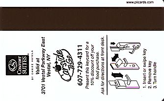 Hotel Keycard Comfort Inn & Suites New York (State) U.S.A. (State) Back