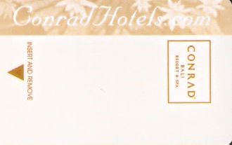 Hotel Keycard Conrad Bali Indonesia Front