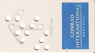 Hotel Keycard Conrad Brussels Belgium Front