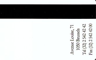 Hotel Keycard Conrad Brussels Belgium Back