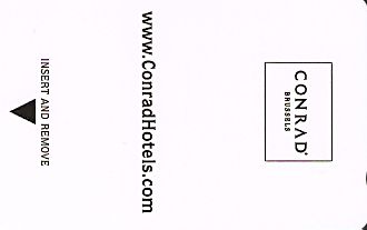 Hotel Keycard Conrad Brussels Belgium Front