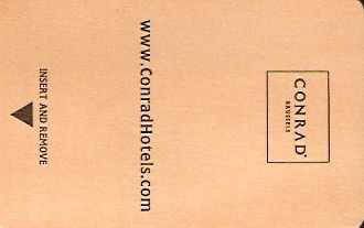 Hotel Keycard Conrad Brussels Belgium Front