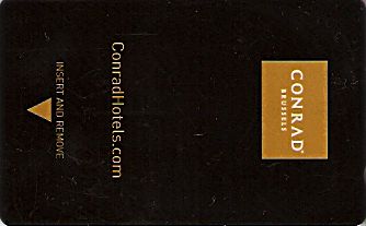 Hotel Keycard Conrad Brussels Belgium Front