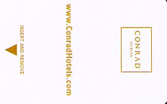 Hotel Keycard Conrad Dublin Ireland Front