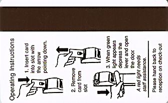 Hotel Keycard Conrad Dublin Ireland Back