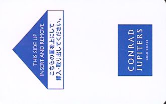 Hotel Keycard Conrad Gold Coast Australia Front
