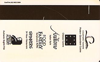 Hotel Keycard Conrad Gold Coast Australia Back
