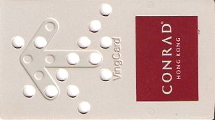 Hotel Keycard Conrad  Hong Kong Front