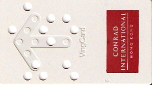 Hotel Keycard Conrad  Hong Kong Front