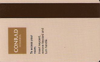 Hotel Keycard Conrad Istanbul Turkey Back