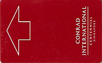 Hotel Keycard Conrad  Singapore Front