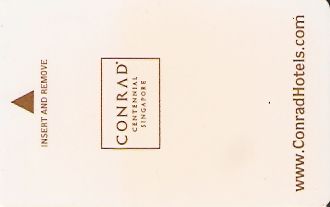 Hotel Keycard Conrad  Singapore Front