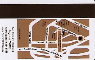 Hotel Keycard Conrad  Singapore Back