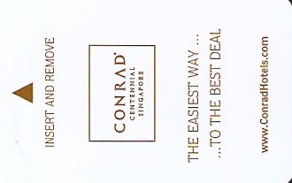 Hotel Keycard Conrad  Singapore Front