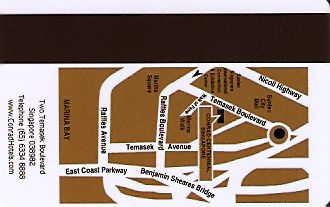 Hotel Keycard Conrad  Singapore Back