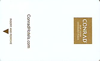 Hotel Keycard Conrad San Juan Puerto Rico Front