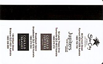 Hotel Keycard Conrad Sydney Australia Back