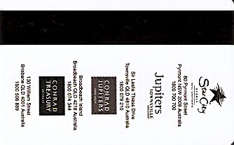 Hotel Keycard Conrad Sydney Australia Back