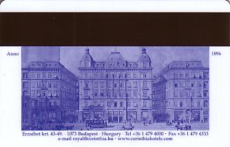Hotel Keycard Corinthia Budapest Hungary Back