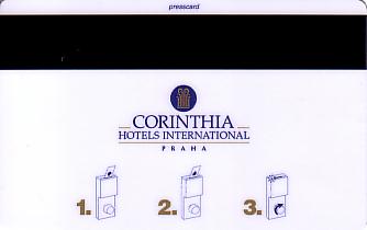 Hotel Keycard Corinthia Prague Czech Republic Back