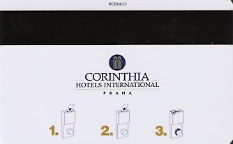 Hotel Keycard Corinthia Prague Czech Republic Back