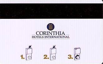 Hotel Keycard Corinthia Prague Czech Republic Back