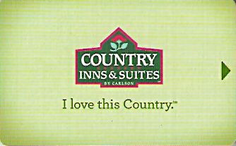 Hotel Keycard Country Inns & Suites Generic Front