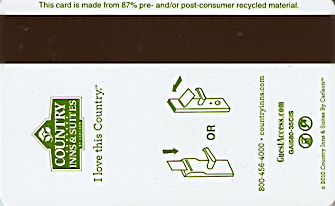 Hotel Keycard Country Inns & Suites Generic Back