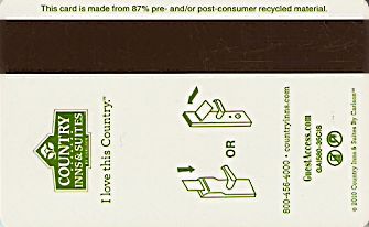 Hotel Keycard Country Inns & Suites Generic Back