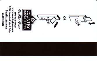 Hotel Keycard Country Inns & Suites Generic Back