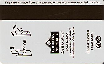 Hotel Keycard Country Inns & Suites Generic Back
