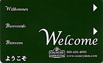 Hotel Keycard Country Inns & Suites Generic Front