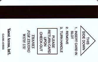 Hotel Keycard Country Inns & Suites Generic Back